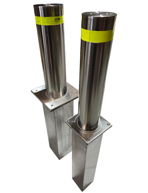 J Series Hydraulic Automatic Bollard 220V 316 Round Plate 219mm diameter, 8mm thickness, 600mm height abo... - Image 3