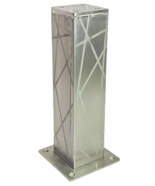 Stainless Steel Fixed Square Bollard 150mm x 150mm, 3mm thickness, 600mm height