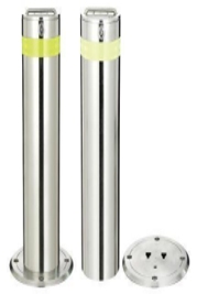Removable Bollard A HD Flush Mounted Plate 219mm diameter, 5mm thickness, 600mm height (customisable)
